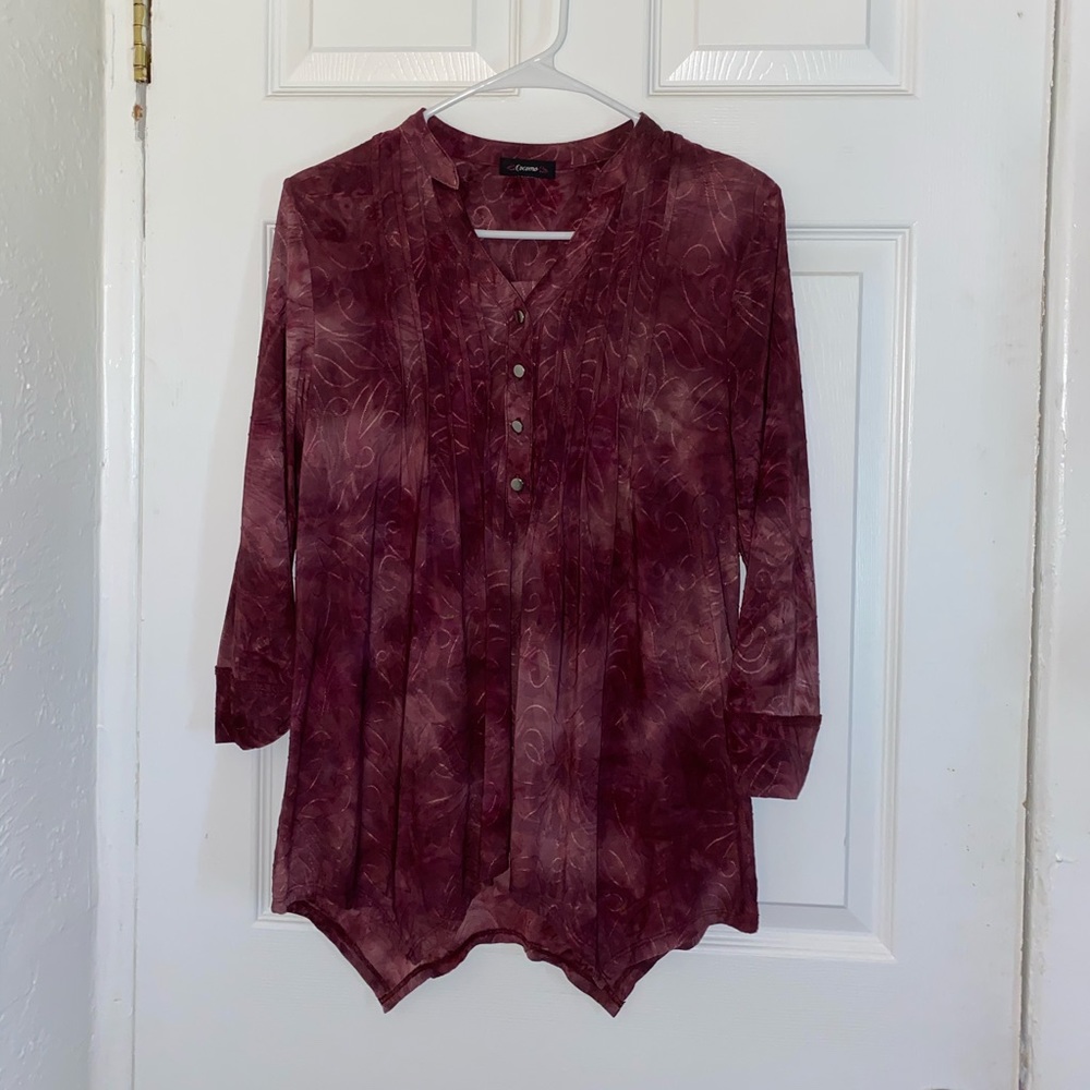 Plum buttoned blouse